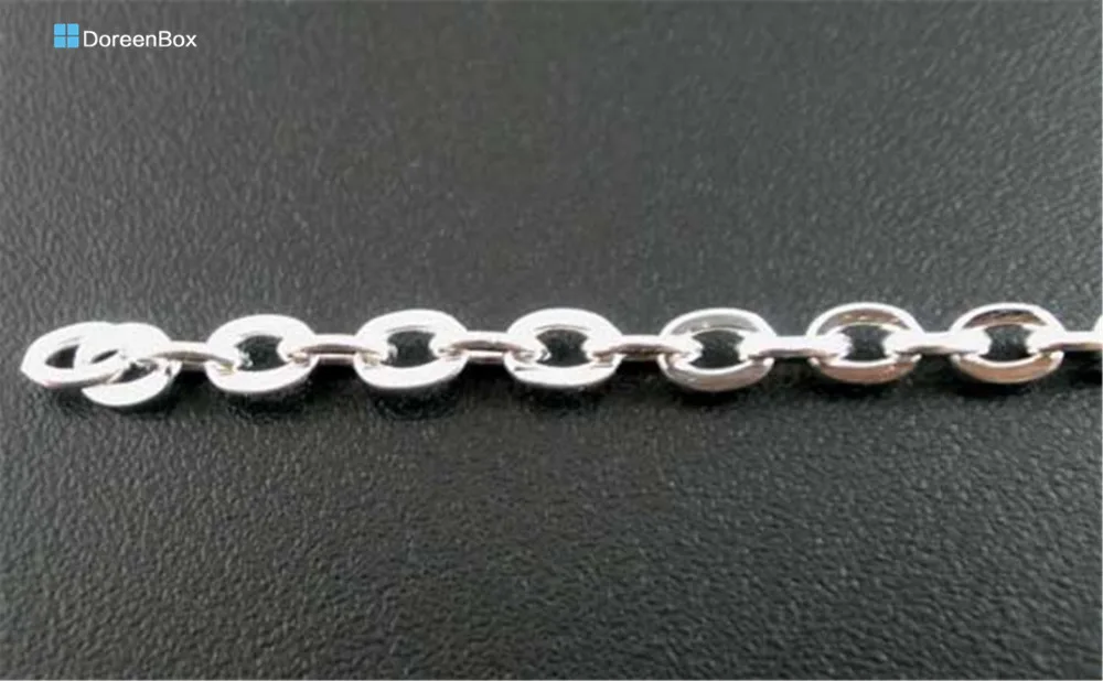 LEAD /& NICKEL FREE 5 METER SILVER PLATED CABLE CHAIN FINDING 3 x 2mm