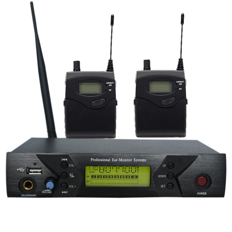 

UKINGMEI UK510 Monitoring System Wireless in ear Monitor Professional For Stage Performance With 2 Receivers And USB Port