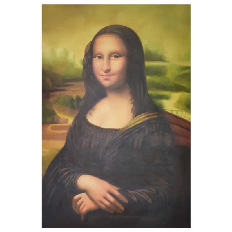 Bot aankomen voorzien Hand Painted Canvas Oil Painting Portrait Monalisa's Smile Famous Oil  Painting Da Vinci Wall Art Picture Home Decoration - Painting & Calligraphy  - AliExpress