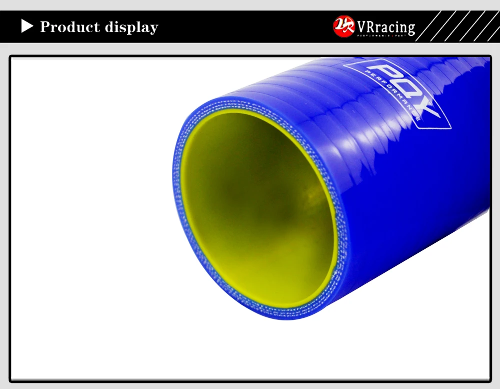 VR-синий и желтый " 51 мм Прямой силиконовый промежуточное турбо охлаждение Впускной трубопроводная муфта шланг VR-SH0020-QY