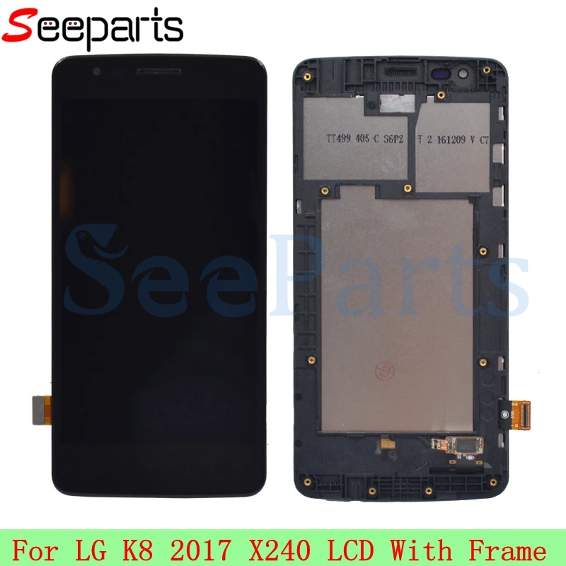 Для LG K8 2017 ЖК дисплей сенсорный экран дигитайзер с рамкой полная сборка запасные