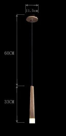 Современный подвесной светильник для кухни LukLoy с деревянной ручкой, подвесной светильник для столовой, подвесной светильник, светильник для кухни в скандинавском стиле - Цвет корпуса: Single Lamp