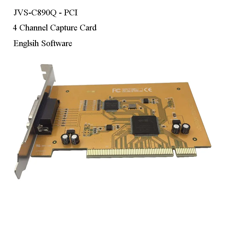 JVS-C890Q 4 канала PCI Карта видеозахвата VHS DVR Панели телефон Дистанционное Наблюдение мониторинг видео Запись адаптер карт