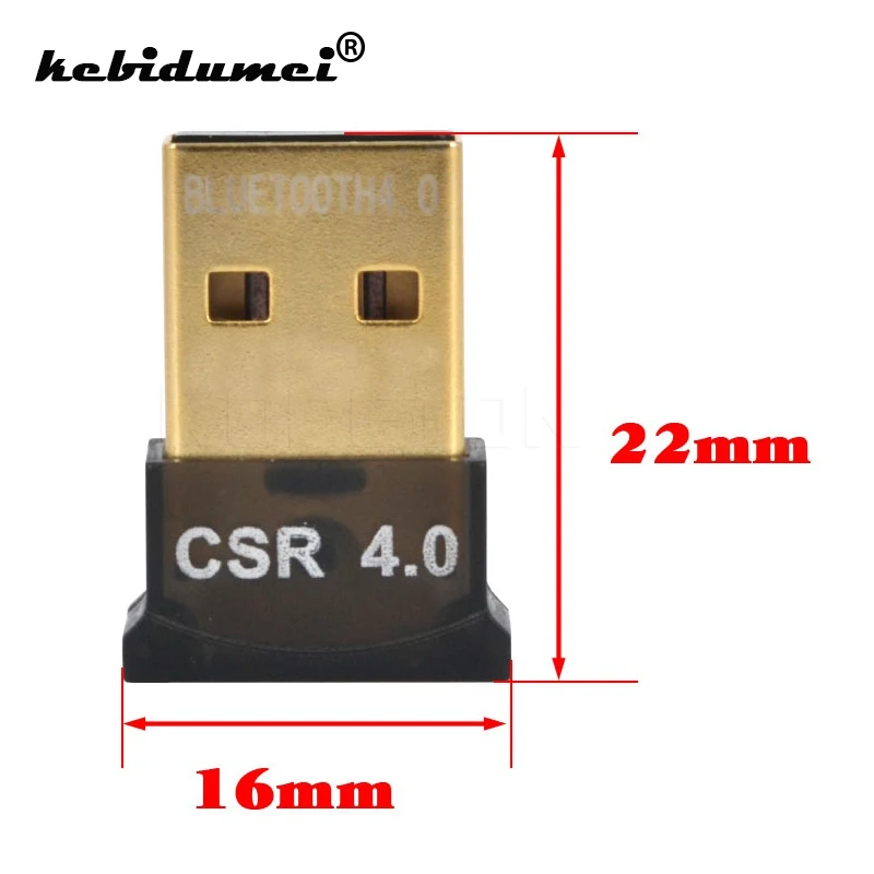 

kebidumei Mini USB Bluetooth V 4.0 Adapter Dual Mode Wireless Bluetooth V4.0 CSR 4.0 USB 2.0/3.0 for Laptop Windows Vista 3Mbps