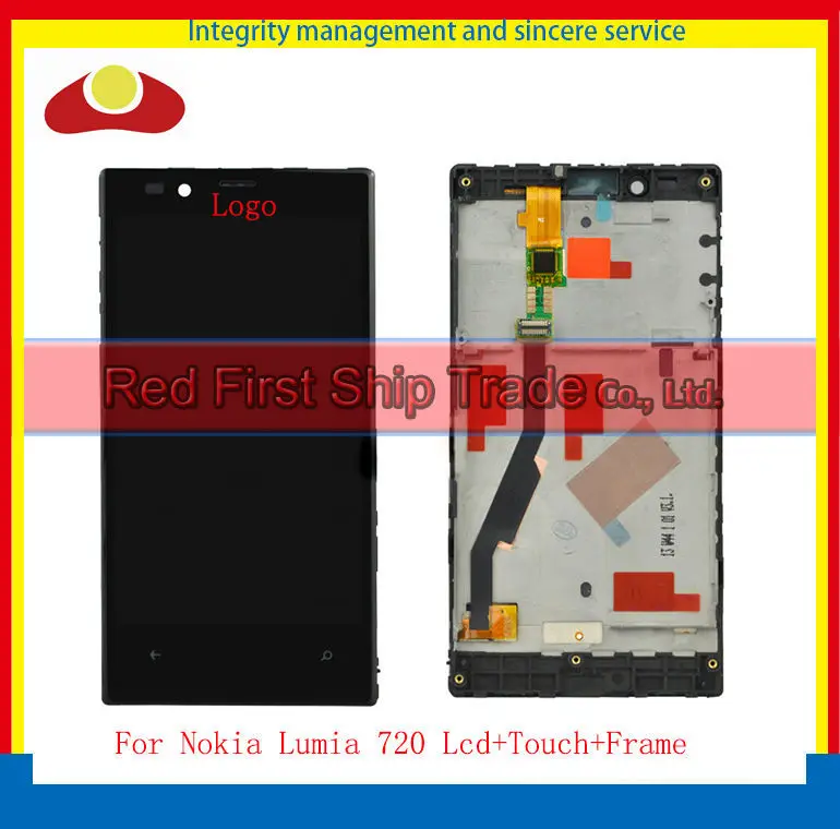 

Original For Nokia Lumia 720 Lcd Display Touch Screen Digitizer With Frame Assembly Complete Free Shipping.