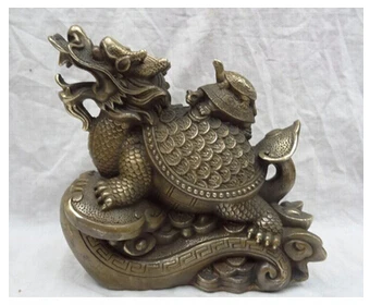 

Bronze home decoration Brass 8 " Bronze riqueza YuanBao Coin tartaruga longevidade em RuYi