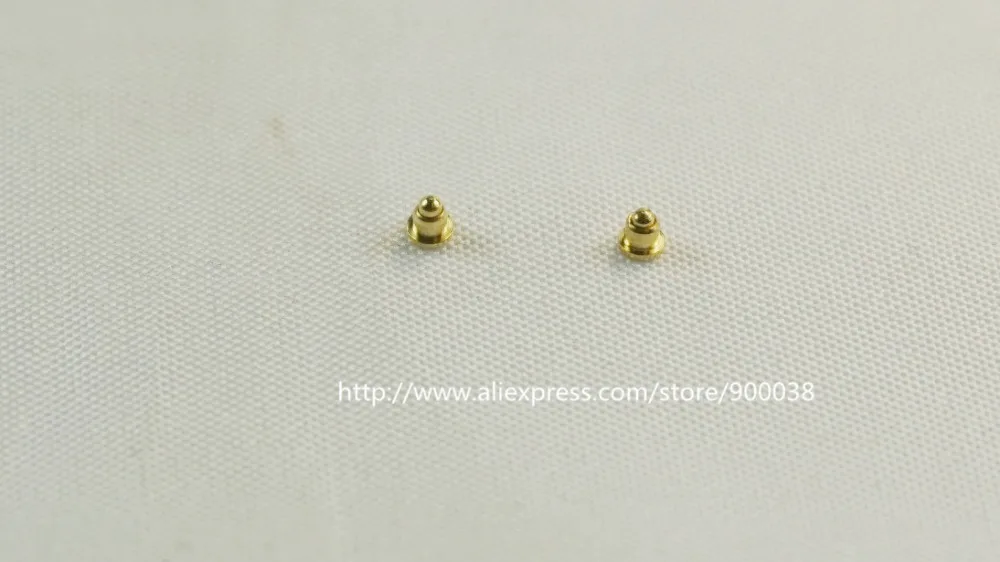 

10pcs Spring Loaded Pin 2.0 mm Diameter SMT / SMD 2.0 mm height Brass Gold 1u 50G force Re-flow Solder