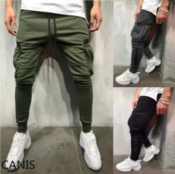

Fashion Men Casual Sport Pants Gym Slim Trousers Running Joggers Gym Sweatpants 2019 Hot Sale Fashion Men Sport Pants