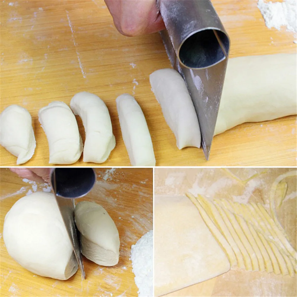 Многофункциональный скребок для торта с гладкой кромкой из нержавеющей стали со