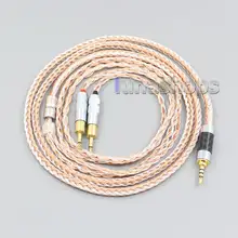 2,5 мм 3,5 мм XLR TRRS сбалансированный 16 ядерный OCC Серебряный смешанный кабель для наушников для Sennheiser HD700 LN005788