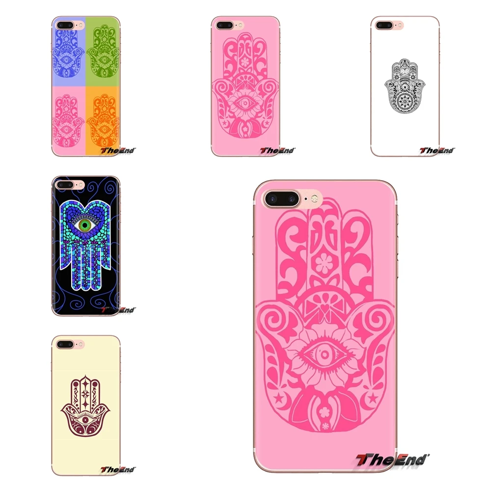 For Samsung Galaxy A3 A5 A7 A9 A8 Star A6 Plus 2018 2015 2016 2017 Transparent Soft Cases Covers hamsa hand evil eye |