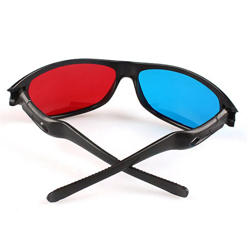 Black Frame Universal 3D Plastic Glasses/Oculos/Red Blue Cyan 3D Glass Anaglyph 3D Movie Game DVD Vision/cinema