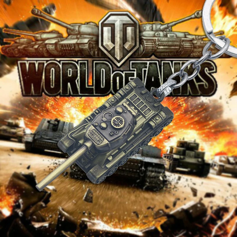 WOT World Tank брелок тяжелое панк оружие 3D стерео Танк кулон брелок мужской автомобиль кулон ювелирные изделия