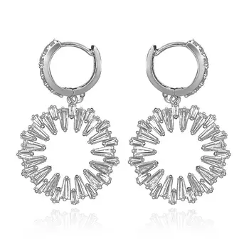 

Newnees Luxury Delicate AAA+ Cubic Zircon Wedding Needle Dress Earring Fashion Jewelry For Women