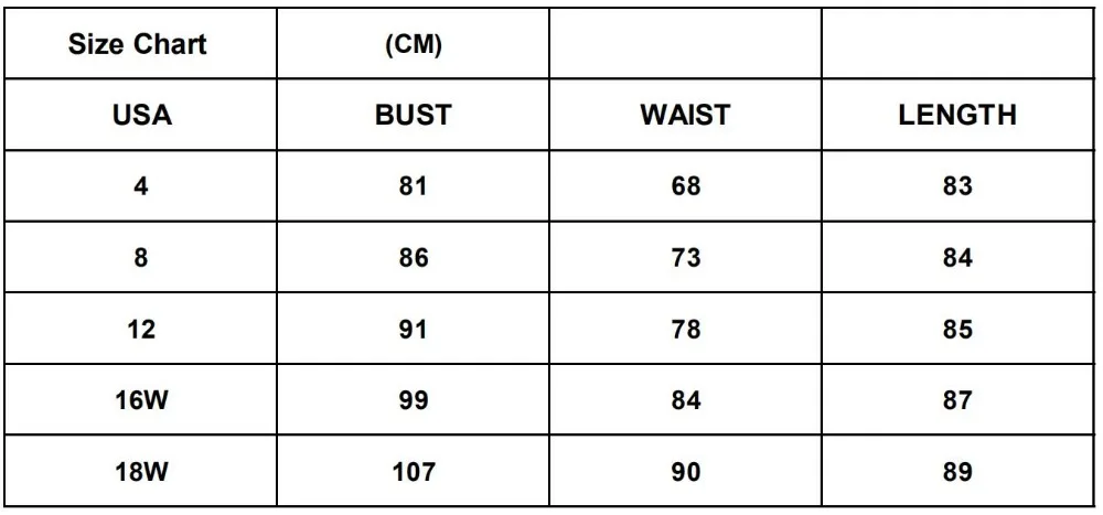CD1610 -size chart