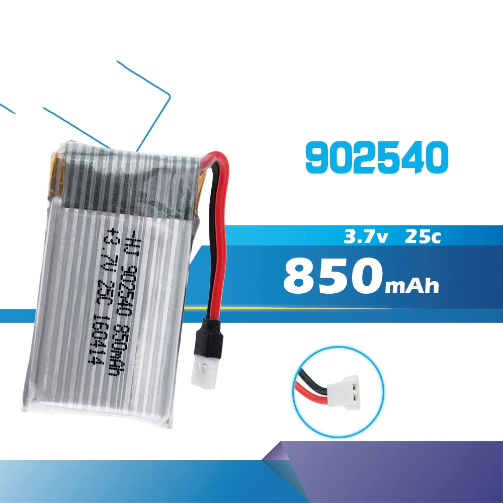 5 шт. 3 7 в 850 мАч lipo батарея 902540 Syma X5C X5SC X5SW Cheerson CX30 JJRC H97 RC Квадрокоптер Дрон запчасти