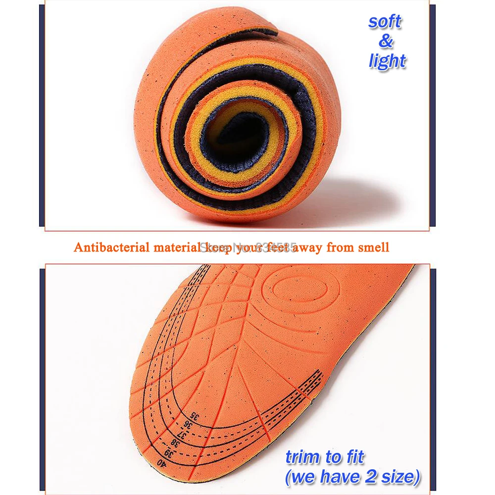 1 пара беговых походов и спорта мягкие стельки для Подушка для ног для мужчин и женщин Удобные стельки пены памяти для обуви подошва