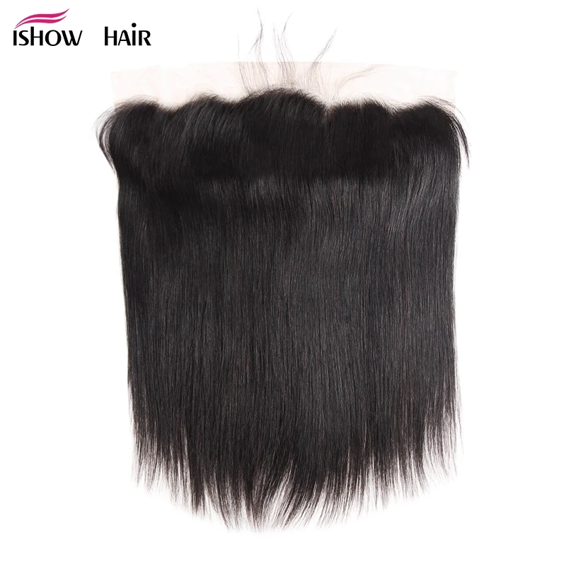 

Ishow Peruvian Straight Lace Frontal Closure 13*4 Ear to Ear Free Part Closure 130% Destiny Non Remy Human Hair Lace Frontal