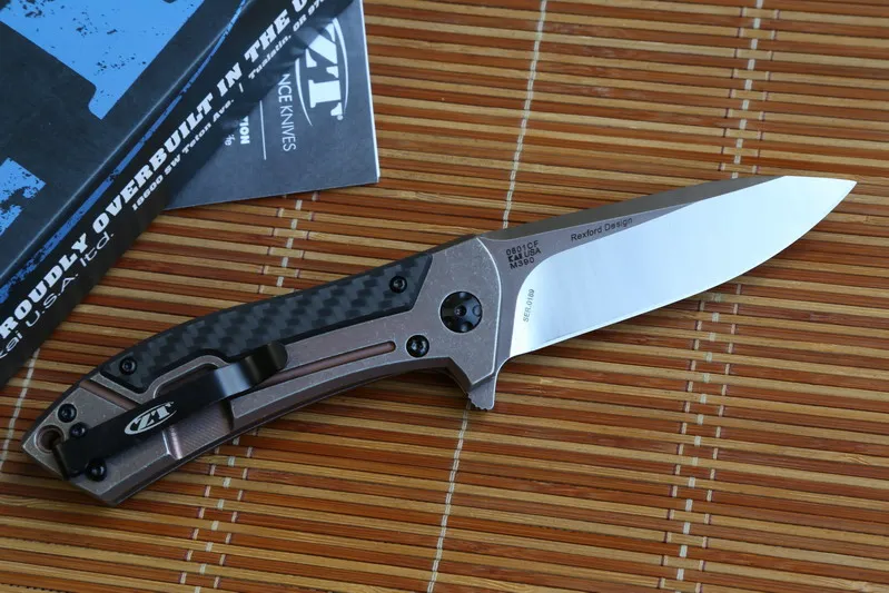 JUFULE OEM ZT0801CF шарикоподшипник складной нож D2 сталь+ углеродное волокно Кемпинг Охота выживания кухонные ножи Открытый EDC инструмент