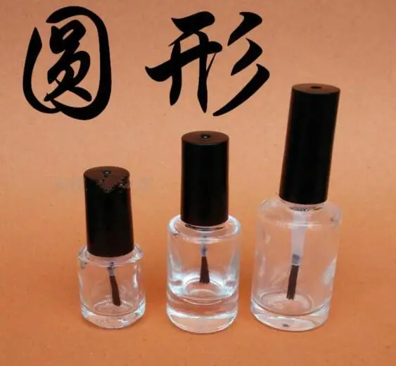 

Free Shipping 5 ml empty nail polish bottle bottles with white black lid,Small Glass Nail Polish Bottle,Mini Glass Bottle