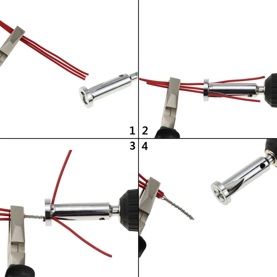 Yalku электронный рабочий провод кусачки для снятия изоляции с силовым сверлом Электрический провод аксессуары Скручивающиеся инструменты инструмент для зачистки проводов ручной инструмент