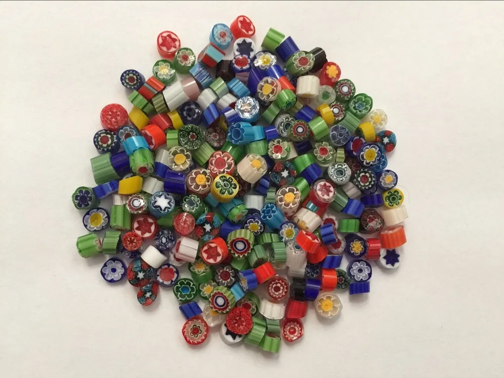 

2018 Beautiful Millefiori Glass 5bags/lot COE90 Microwave Kiln Accessories Fusing Glass