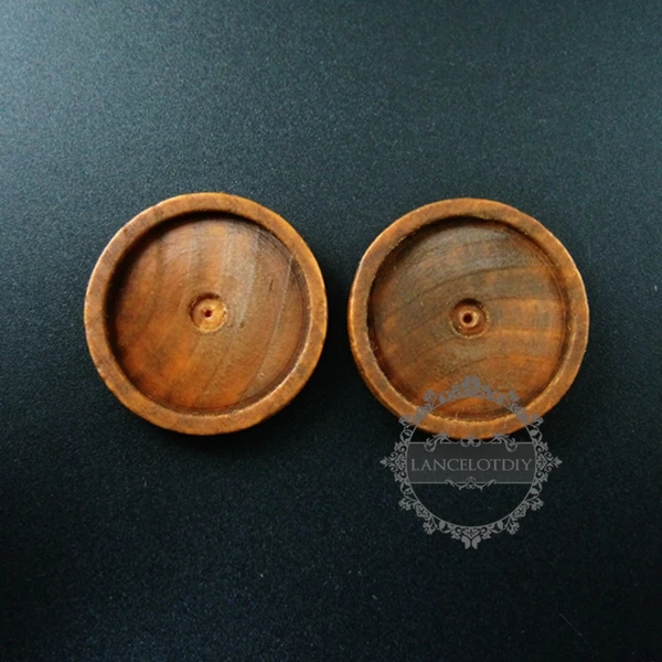 

25mm setting size vintage style natual log wood round bezel pendant setting DIY findings supplies 1411135