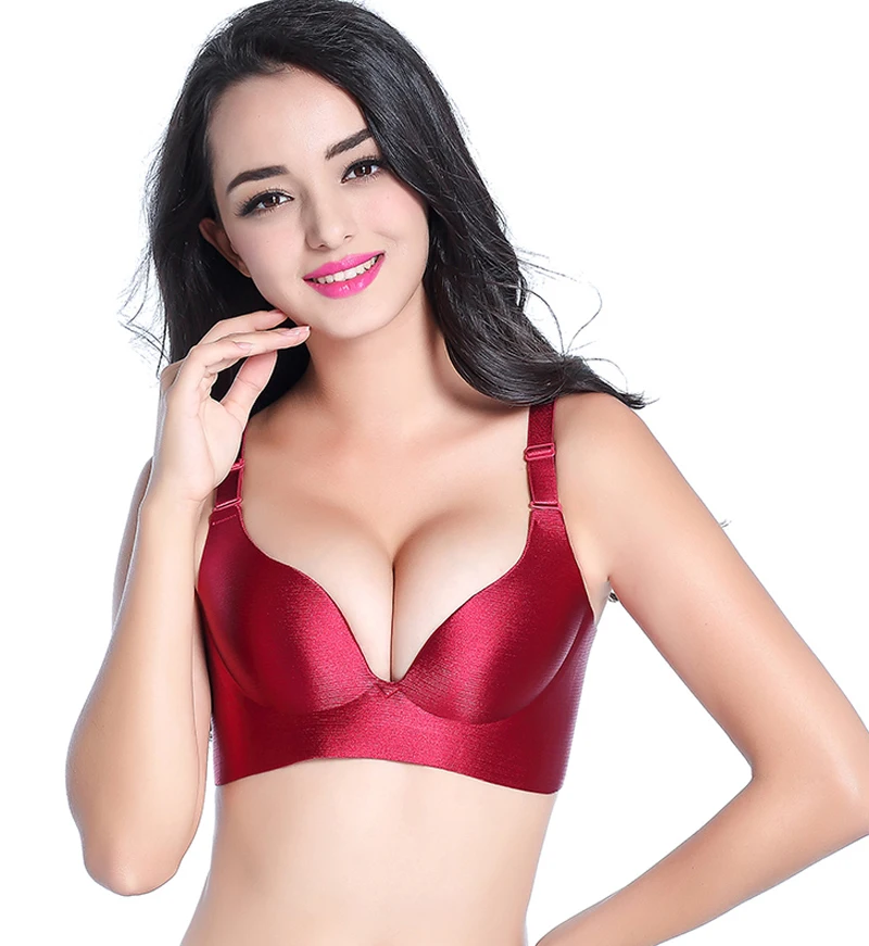 Brand New Adjusted-straps One piece Bra Sexy Push Up Bras Wire Free Underwear Brassiere ABC Cup Seamless Bras For Women