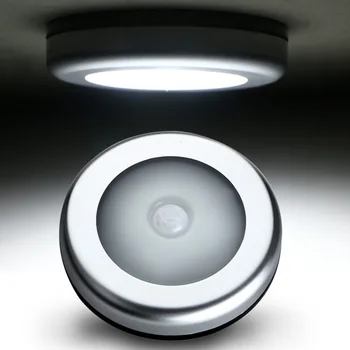 

Home 6 LED Sensor Night Light Battery Powered Sensor Lamp Magnetic Infrared Wall Lamp Cabinet Stairs Light White