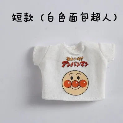white shirt Новая Милая Одежда для кукол, джинсовые штаны/Милая футболка для ob11, obitsu 11,1/12bjd, Одежда для кукол, аксессуары для кукол - Цвет: white shirt