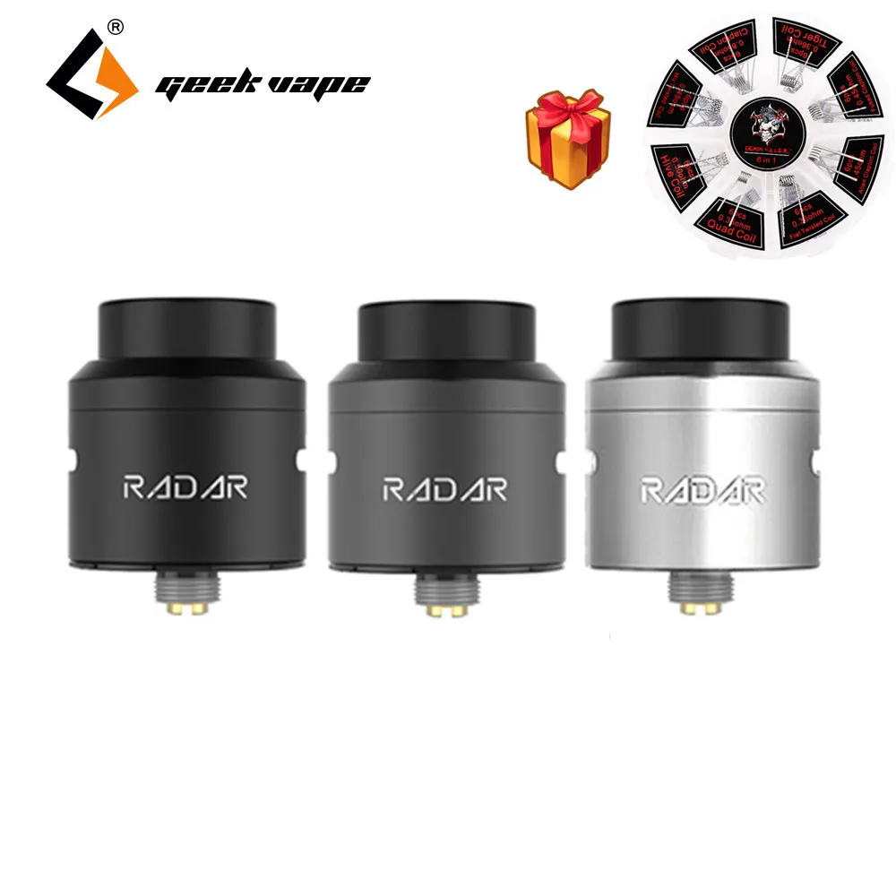 

Latest Elecronic Cigarette Atomizer Original Geekvape Rebuildable Dripper Tank Radar RDA 24mm compatible with GBOX squonk MOD