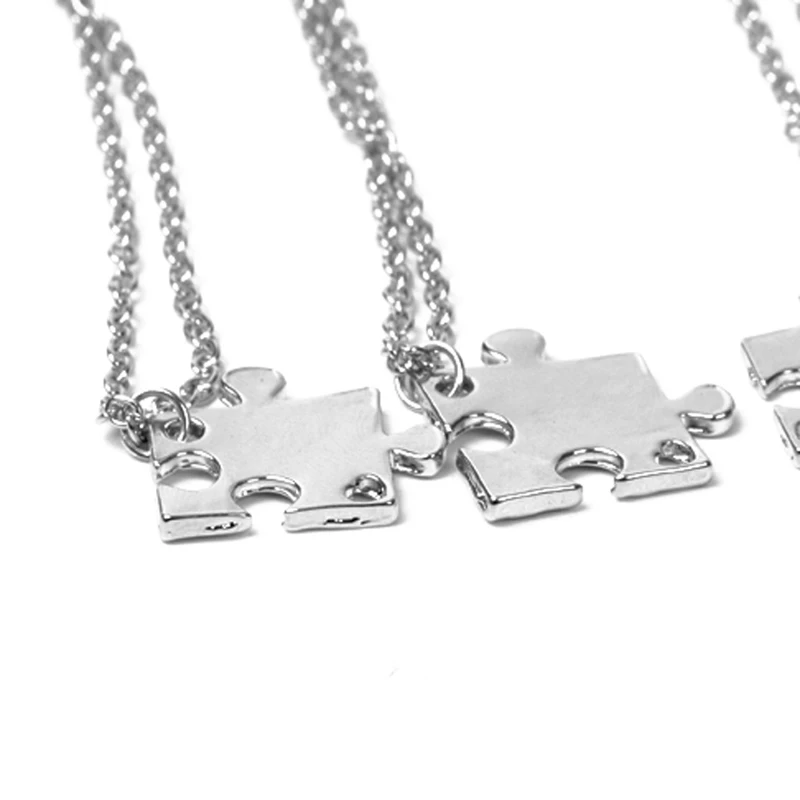 Набор из ожерелья и кулона пазла для семьи|necklace friendship|friendship jewelrybff necklace | - Фото №1