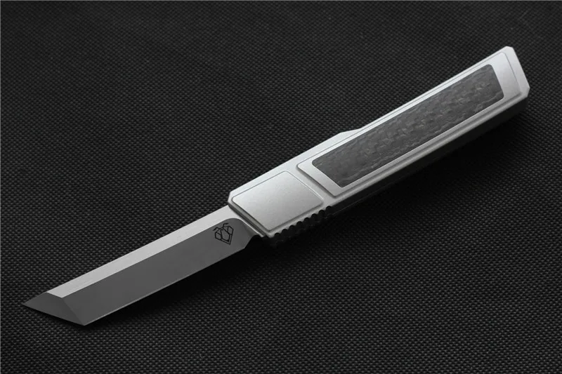 Silver T E Нож VESPA рыхлитель D2 лезвие 7075 алюминий+ CF ручка походные охотничьи ножи нож для выживания Тактические уличные ИНСТРУМЕНТЫ EDC ножи - Цвет: Silver T E