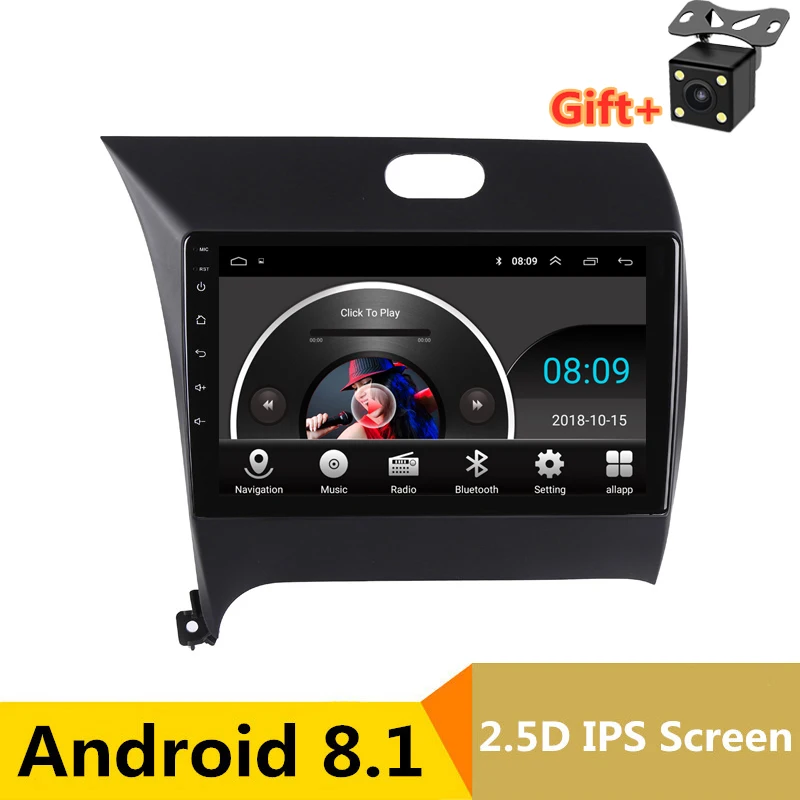 9 inch Android 8.1 Car DVD Player GPS for Kia CERATO K3 FORTE 2013 2014 audio car radio stereo navigator with bluetooth wifi