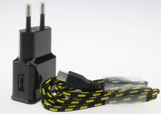 

20 PCS EU plug AC Home Wall Charger + Nylon Braided V8 Micro USB Cable For Samsung Galaxy S7 LG G5 HTC 10