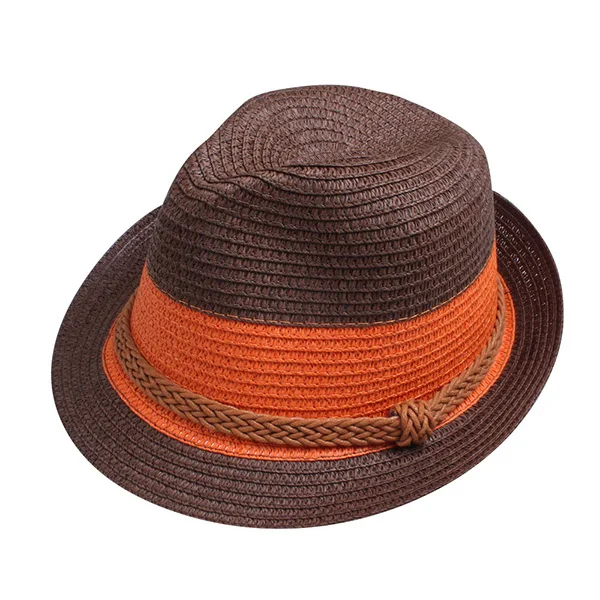 Детская, женская, мужская шляпа, Пляжная соломенная Кепка, Панама, летняя, пеньковая веревка, повседневный солнцезащитный козырек, EDF88