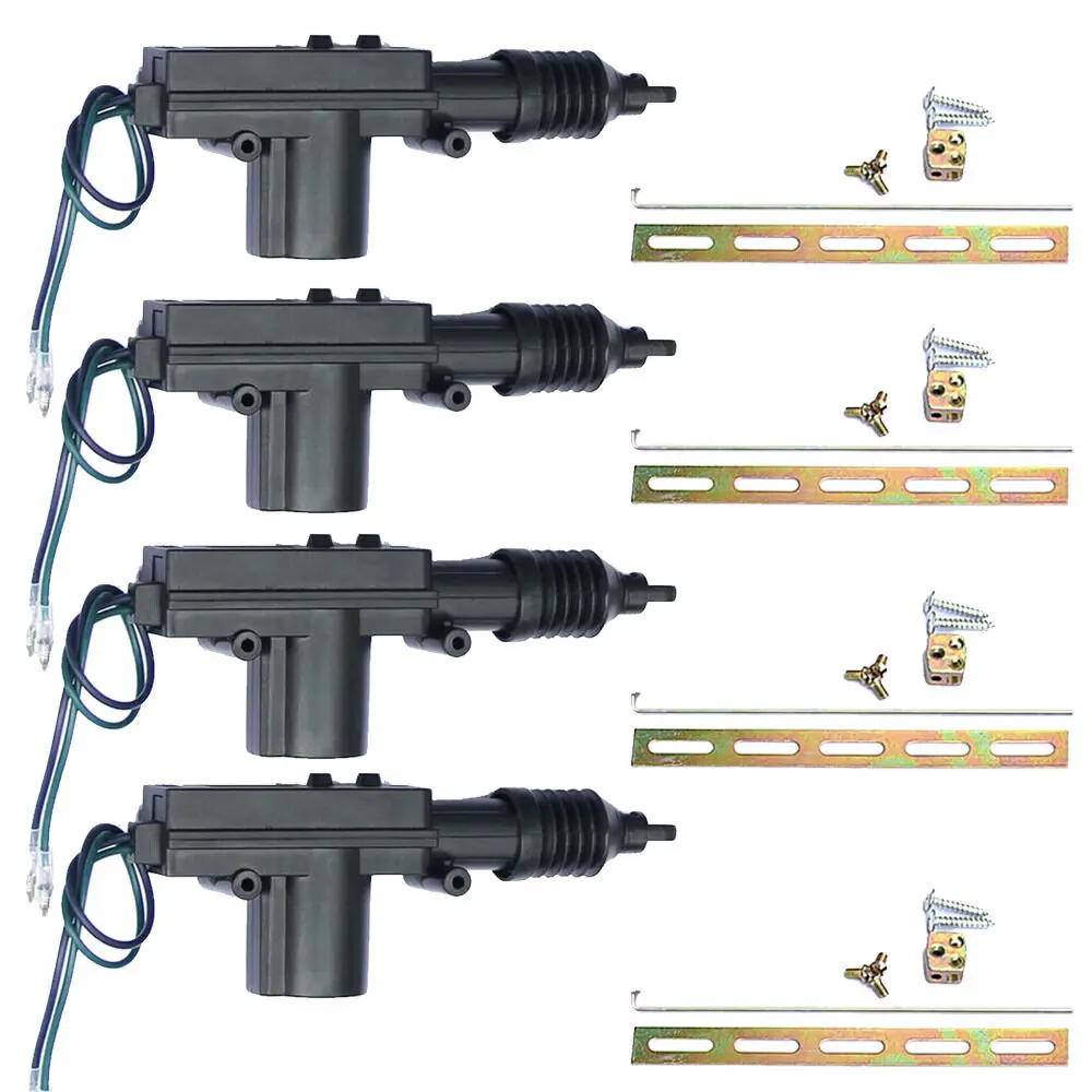 

NEW 4PCS Universal Car Auto Heavy Duty Power Door Lock Actuator 2 Wire 12V