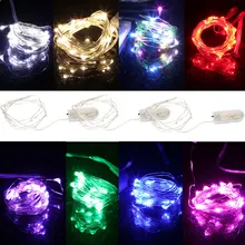 3 м 30 светодиодов медная серебряная проволока гирлянды водонепроницаемый праздничное освещение для сказочной рождественской елки Свадебная вечеринка Декор