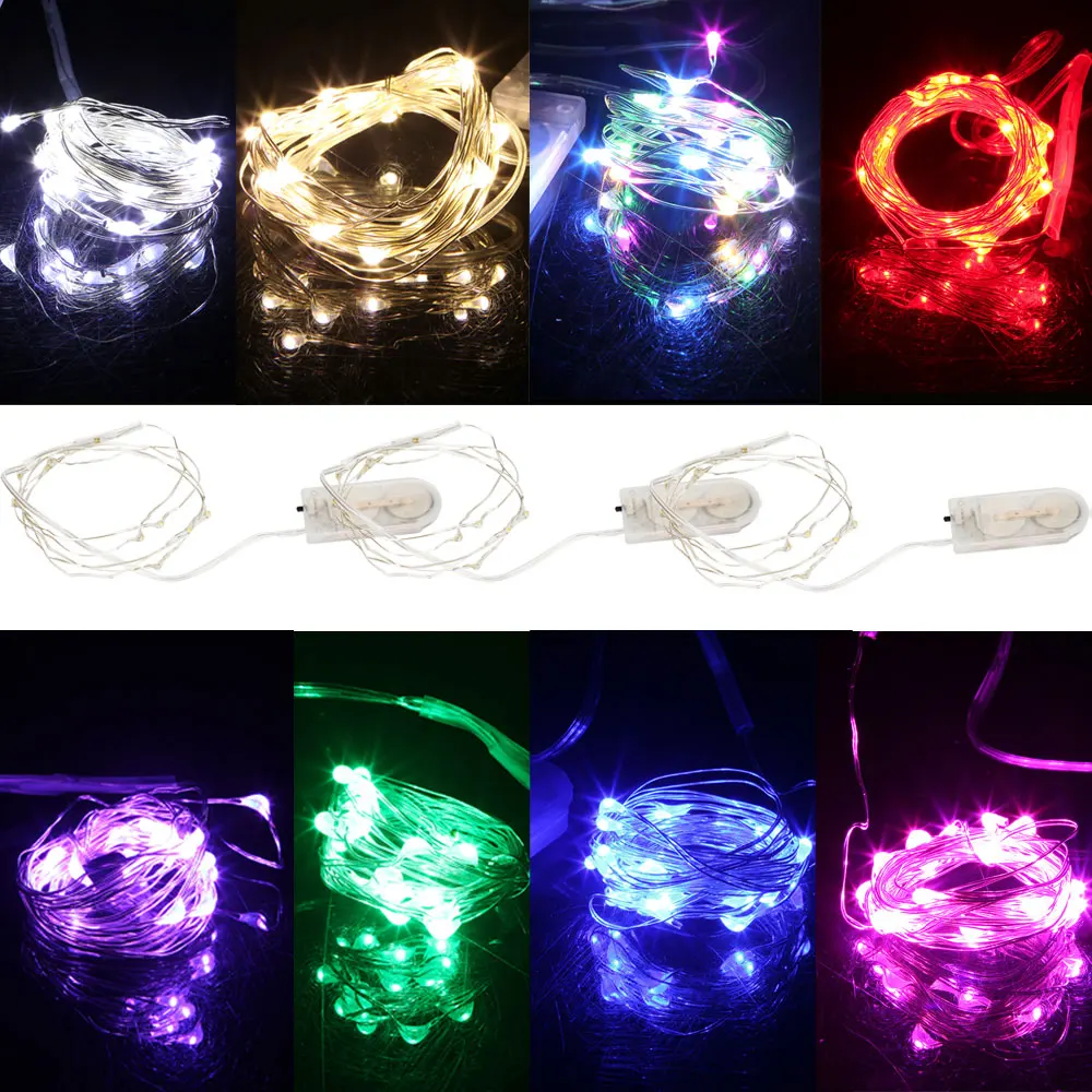 

3M 30LEDs Copper Silver Wire Garlands String Lights Waterproof Holiday lighting For Fairy Christmas Tree Wedding Party Decor