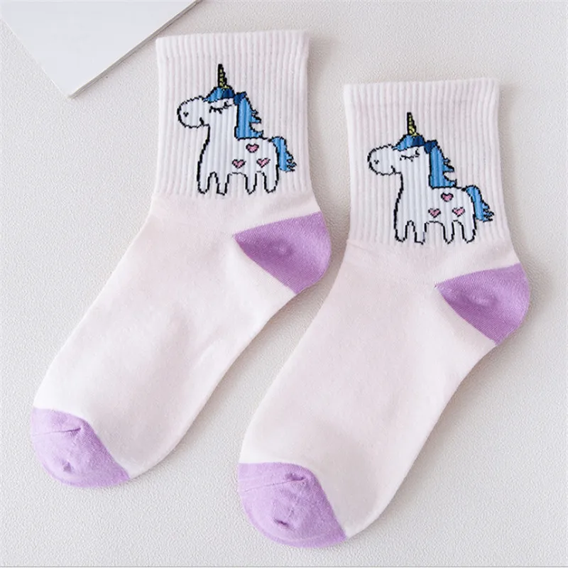 BONJEAN-1Pair-Unicorn-Socks-Women-Socks-Girls-Cotton-Casual-Funny-Socks-Lovely-Kawayi-Student-Comfortable-Funny (5)