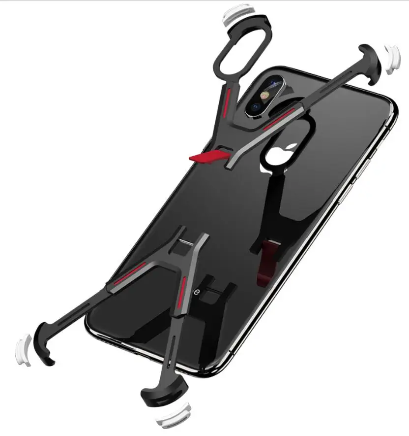 Черный Роскошный X образный металлический чехол для телефона для iphone XS X XR XS MAX задняя крышка для iphone XS Max XS противоударный чехол-бампер - Цвет: Черный