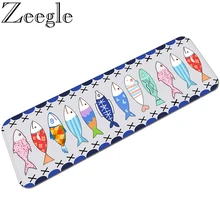 Красочный узор рыбы гостиная ковер при входе дверной коврик моющийся фланелевый пол коврик кухня длинный ковер передняя дверь ковер коврики