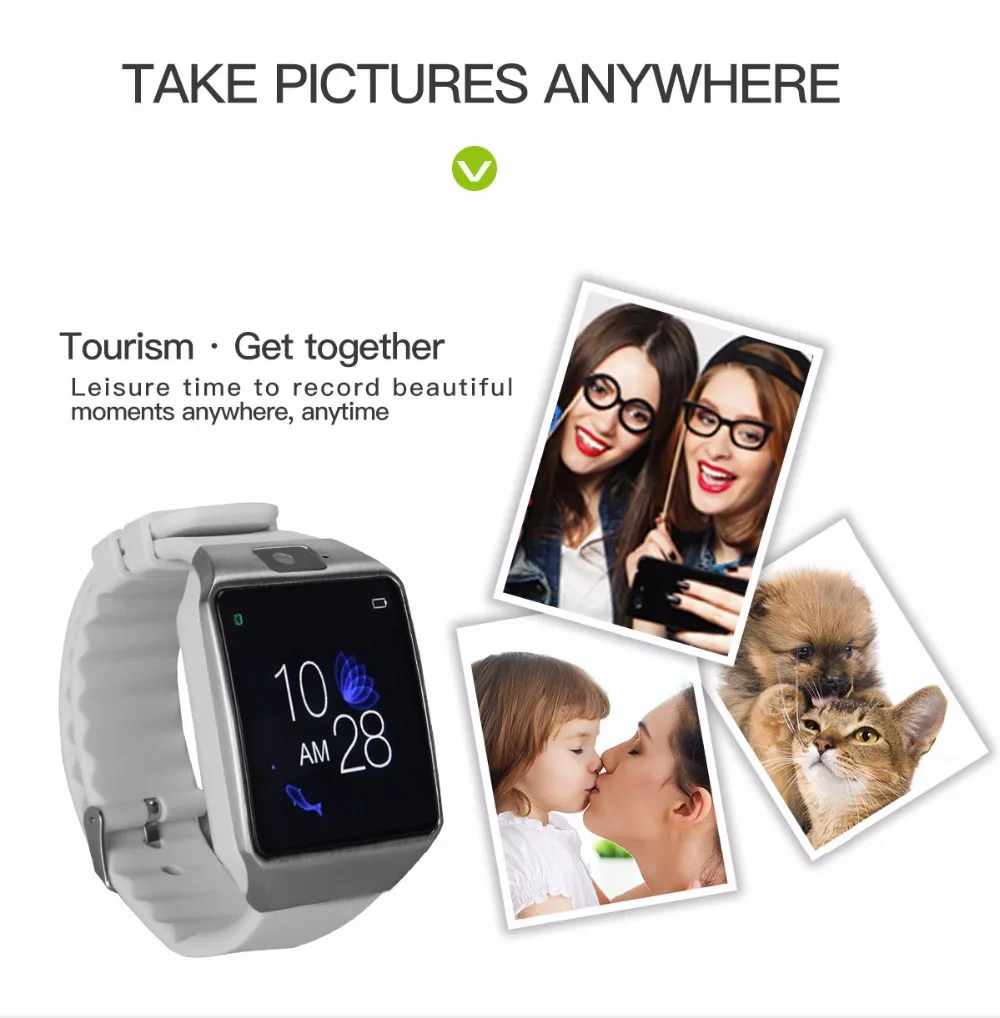 Cawono Bluetooth G12 Смарт-часы с камерой Smartwatch TF sim-карта для iPhone samsung htc LG HUAWEI Android телефонов PK DZ09 A1