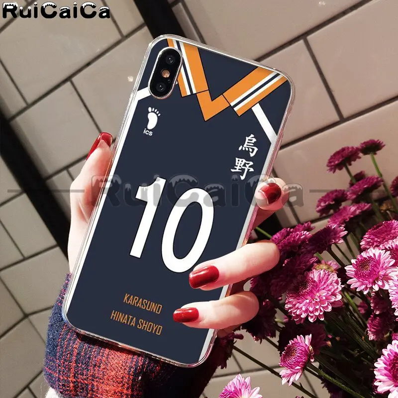 RuiCaiCa Haikyuu Хината атак аниме ТПУ Мягкий силиконовый чехол для телефона для iPhone X XS MAX 6 6S 7 7plus 8 8Plus 5 5S XR