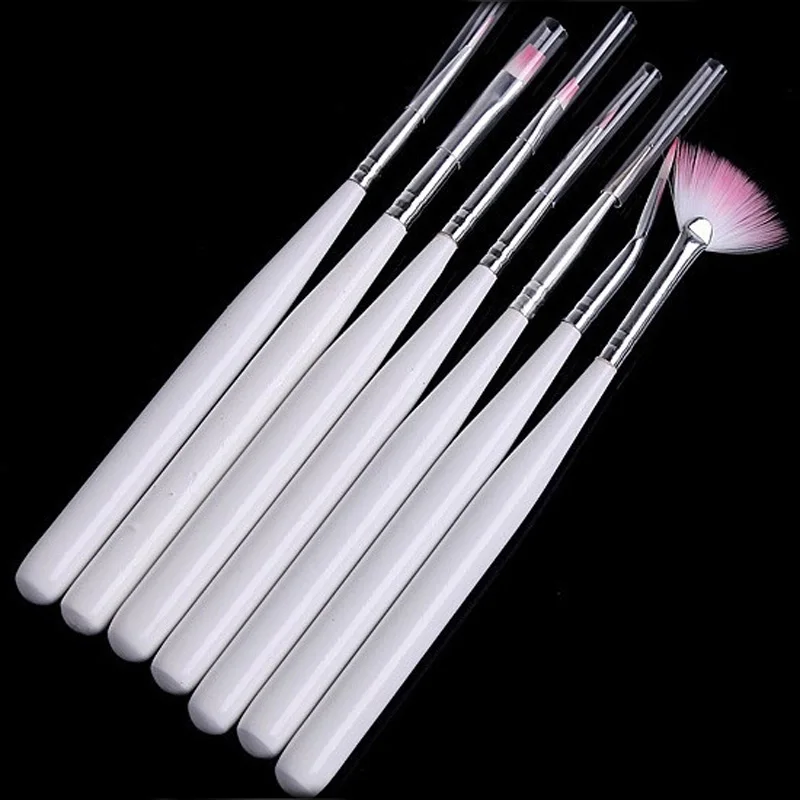 

7 Pcs/Set Nails Art Painting Pen Gel Design Nail Tips Polish Drawing Brushes NShopping