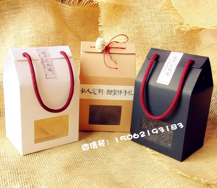 10*8*11 см крафт упаковочная коробка 380 мл мед/Джем/чай Favlor Подарочная с ПВХ окном|box