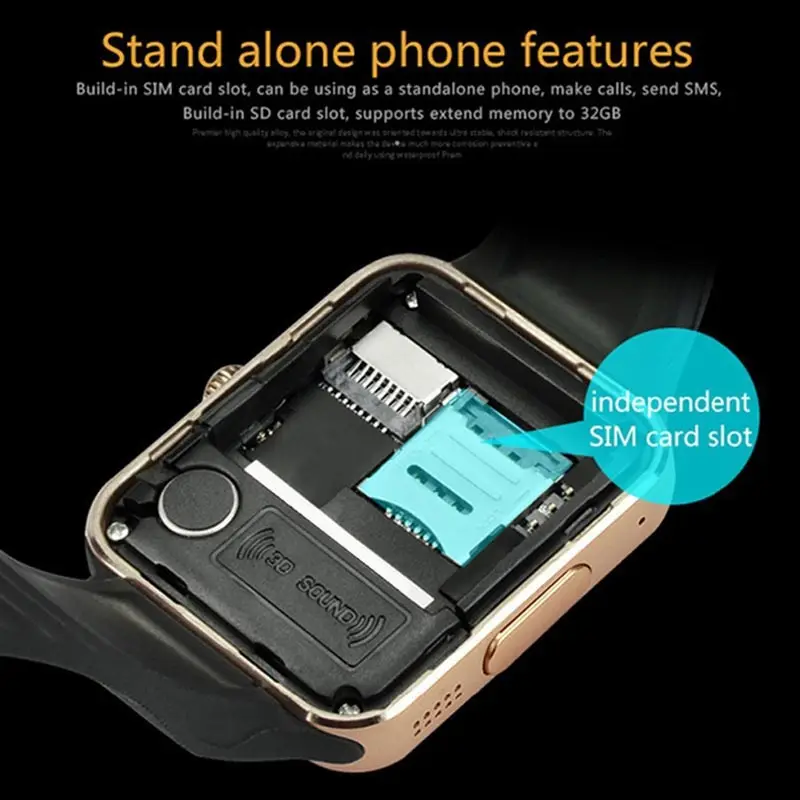 2017 smart watch con la macchina fotografica slot per sim card gsm phone  connettività intelligente per apple iphone android phone app smartwatch oro  GT08|smart watch|smart watch with camerawatch with camera - AliExpress