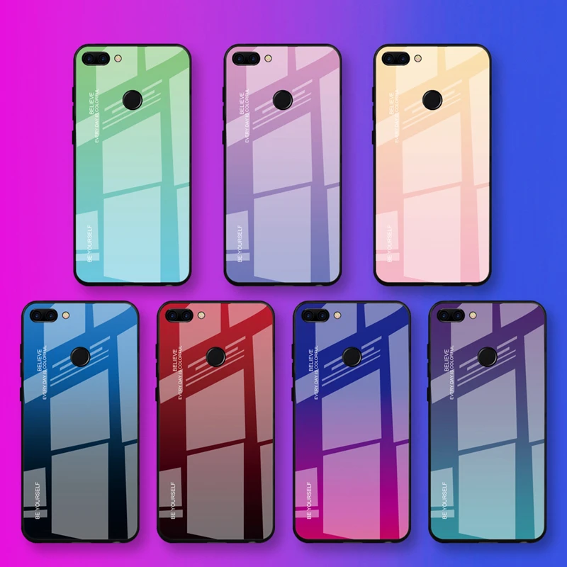 Градиентный стеклянный чехол для Huawei Honor 7A 5 45 дюймов 7C Pro 7 Y9 Y7 P Smart 2019 Y5 Y6 Prime 2018