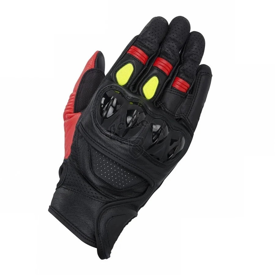 

New 4 Colors 100% Genuine Leather Celer Motorbike Short Gloves Racing Driving Touch Screen Gloves Motorcycle GP PRO Gloves