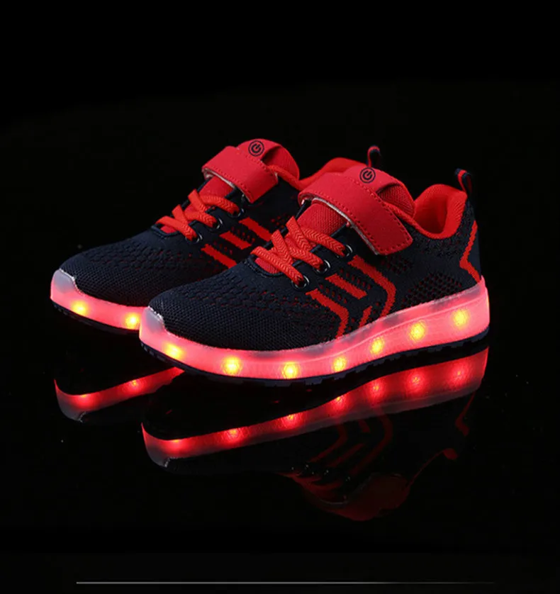 Размер 25-37, светящиеся кроссовки с USB зарядкой, светодиодный, Детская светящаяся обувь, светящиеся кроссовки для мальчиков и девочек, светящаяся обувь